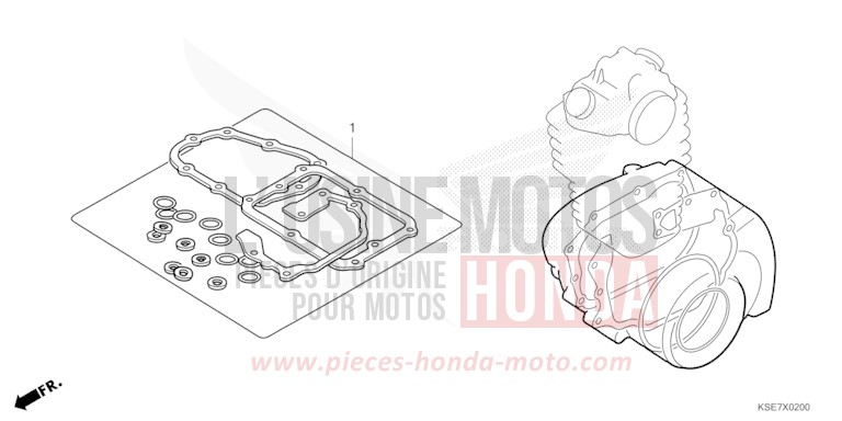 GASKET KIT B for CRF150R "Big wheels" EXTREME RED (R292) from 2025